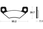 Tecnium MX/ATV Snerited Metal Brake накладки - MO408 1022907