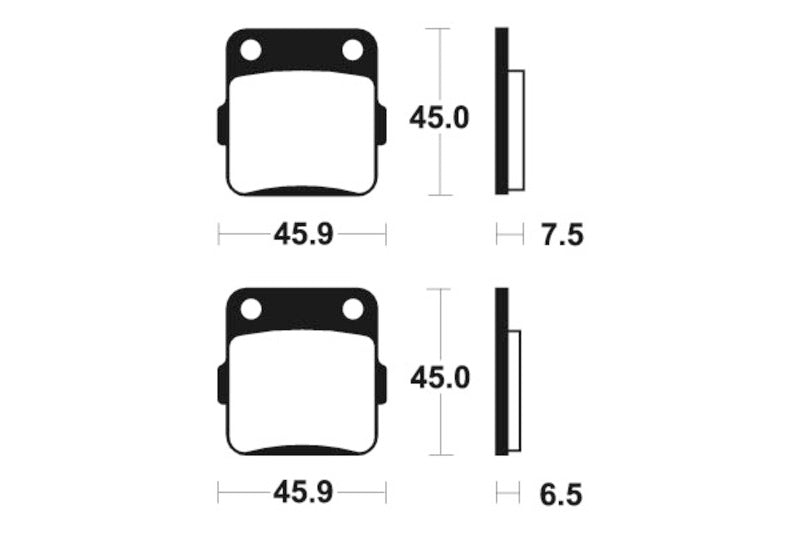 Tecnium MX/ATV Snerited Metal Brake накладки - MO62 1022916