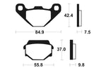 Tecnium MX/ATV Snerited Metal Brake накладки - MO86 1022922