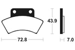 Tecnium MX/ATV Snerited Metal Brake накладки - MOA217 1022929