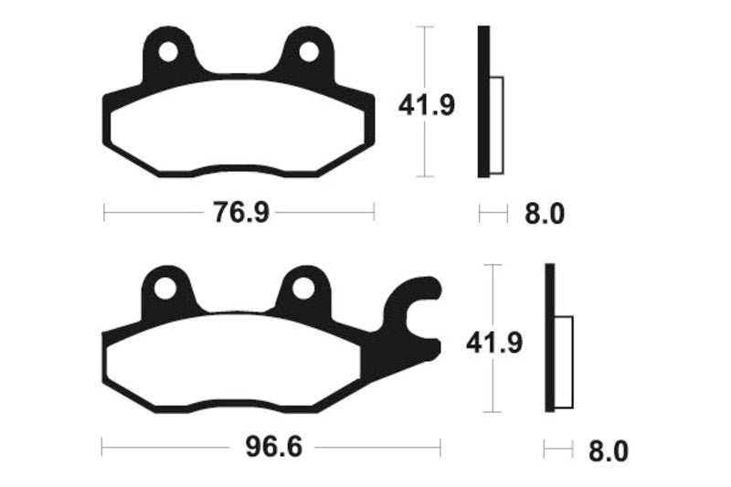 Tecnium Racing MX/ATV Snerited Metal Breaks накладки - MOR138 1022949