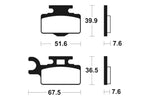 Tecnium Racing MX/ATV Snerited Metal Breaks накладки - MOR252 1022963