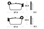 Tecnium Racing MX/ATV Snerited Metal Breaks накладки - MOR290 1022975