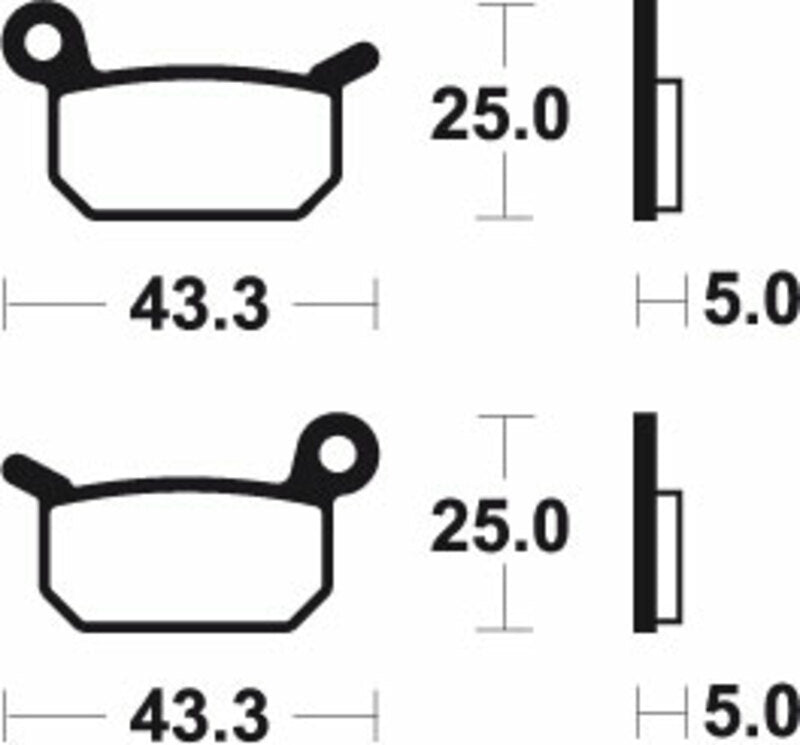 Tecnium Racing MX/ATV Sintered Metal Brake Pads - Mor294 1022977