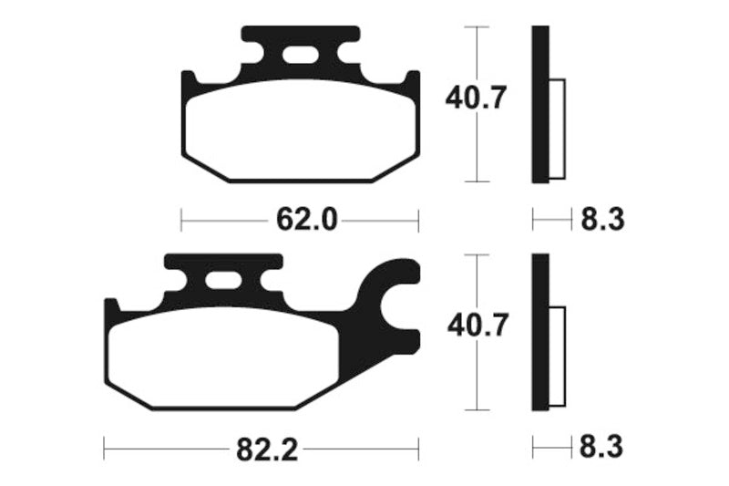 Tecnium Racing MX/ATV Snerited Metal Breaks накладки - MOR335 1022988