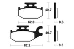 Tecnium Racing MX/ATV Snerited Metal Breaks накладки - MOR335 1022988