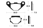 Tecnium Racing MX/ATV Snerited Metal Breaks Pads - MOR46 1023018