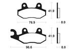 Изпълнение на Tecnium Street Snured Metal Brake накладки - MR111 1023033