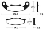 Tecnium Street Performance Sintered Metal Brake Pads - MR115 1023035