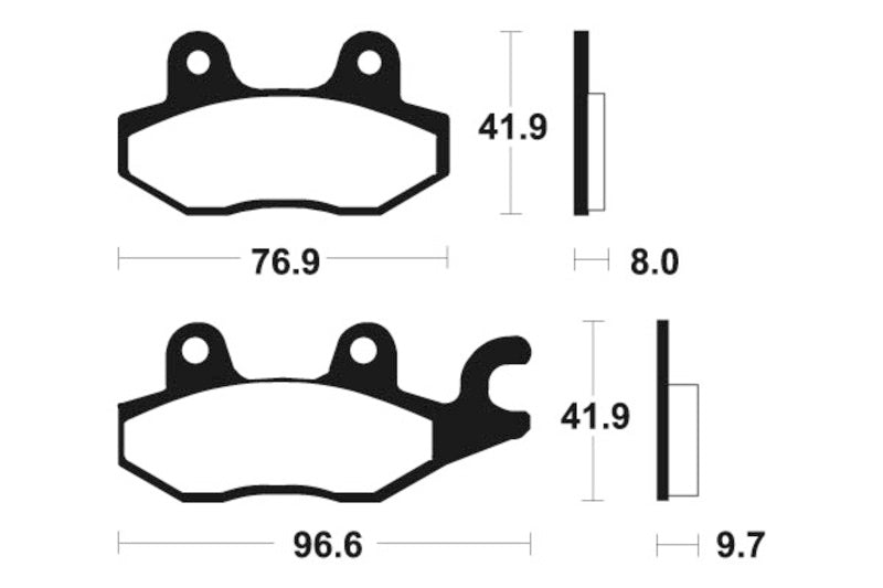 Изпълнение на Tecnium Street Snerited Metal Brake накладки - MR133 1023039