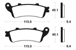 Изпълнение на Tecnium Street Snured Metal Brake накладки - MR222 1023058