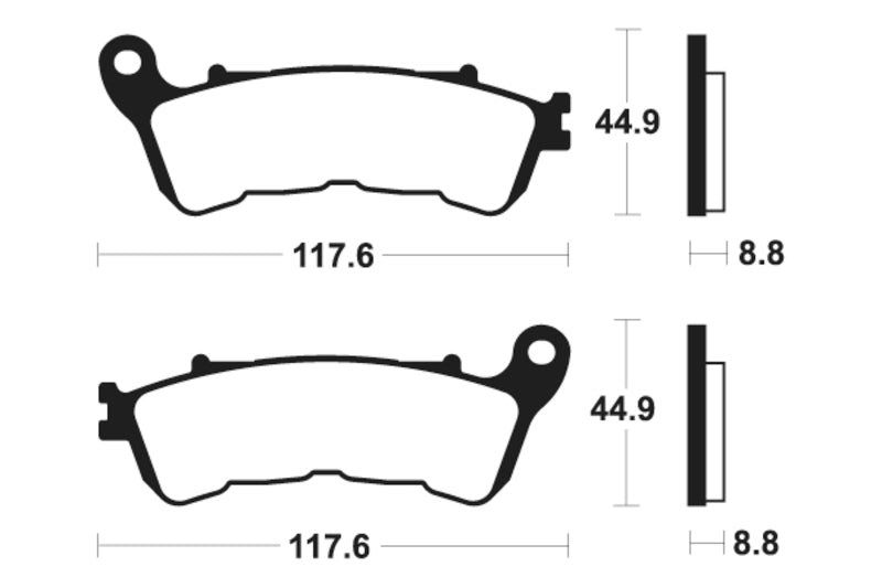 Изпълнение на Tecnium Street Snerited Metal спирачни накладки - MR328 1023076