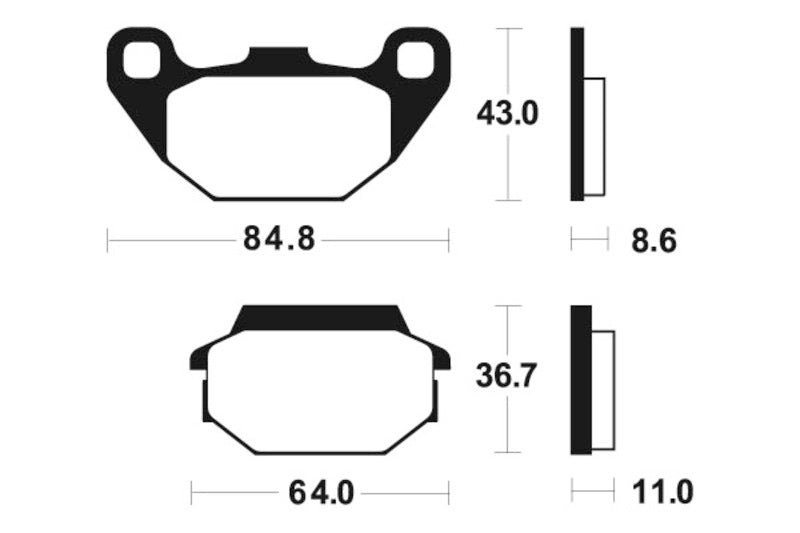 Tecnium maxi Scooter Snerited Metal спирачни накладки - MSS249 1023197