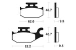 Tecnium maxi Scooter Snerited Metal спирачни накладки - MSS254 1023199