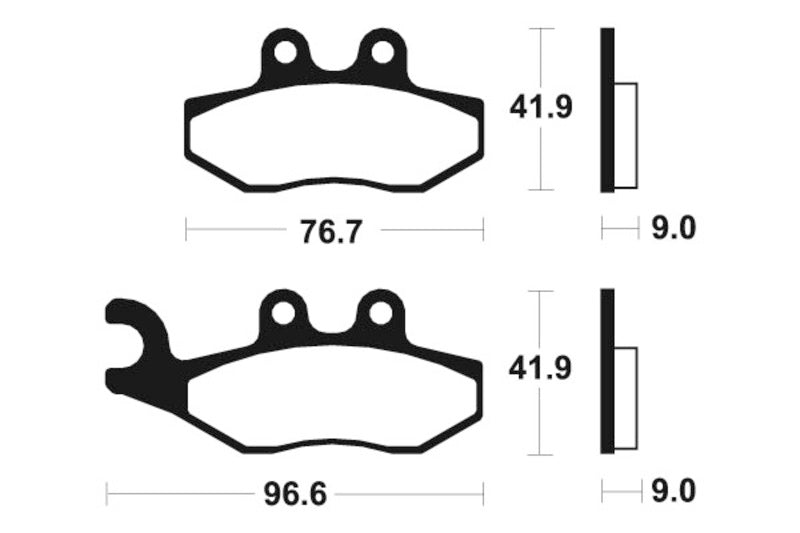 Tecnium Maxi Scooter Sintered Metal Brake Pads - MSS286 1023206