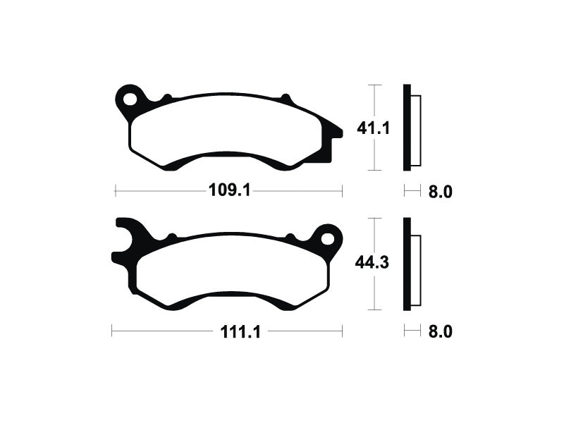 Tecnium maxi Scooter Snerited Metal спирачни накладки - MSS373 1023222