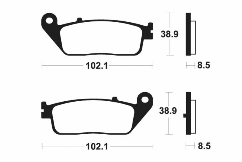 Tecnium maxi Scooter Snerited Metal спирачни накладки - MSS383 1023224