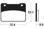 Tecnium maxi Scooter Snerited Metal спирачни накладки - MSS393 1023225