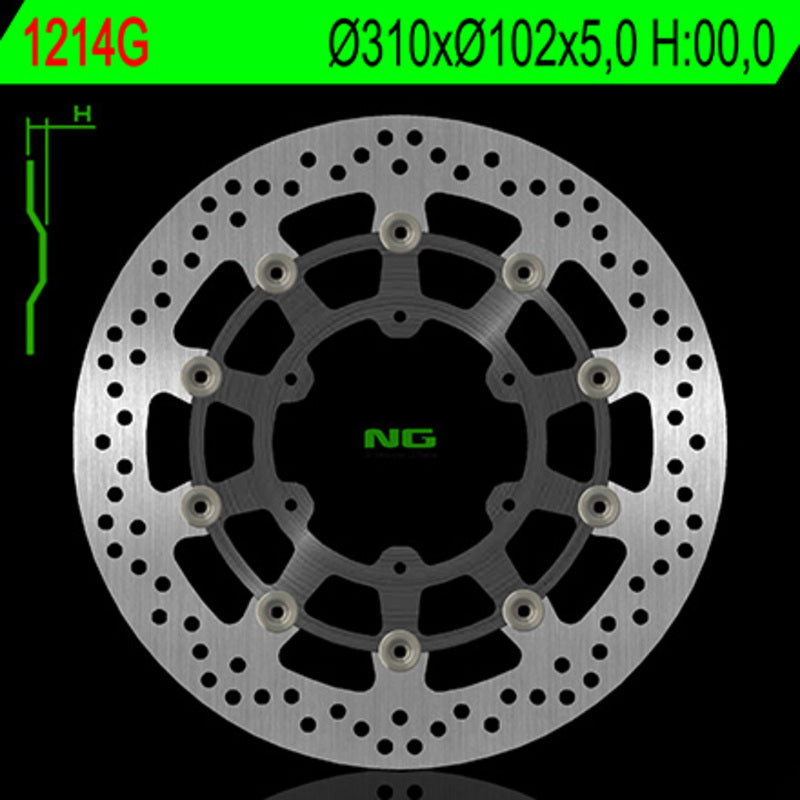 NG спирачен диск кръг 1214g