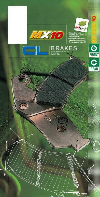 CL BRAKES Off-Road синтеровани метални спирачни накладки - 2284MX10 2284MX10 