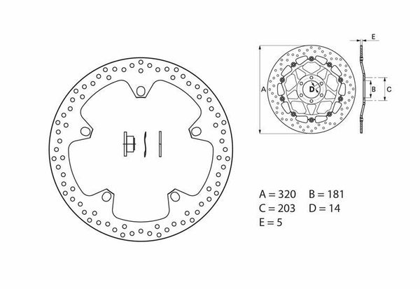 Brembo Serial Round Фиксиран спирачен диск 168b407d7