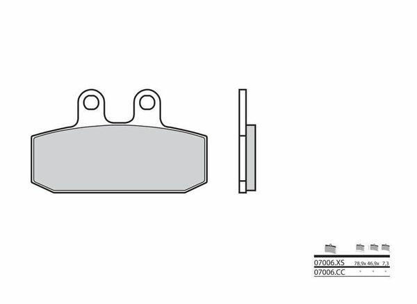 Brembo Scooter Carbon Ceramic спирачни накладки - 07006 07006