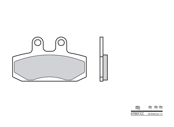 Brembo Scooter Carbon Ceramic спирачни накладки - 07007CC 07007