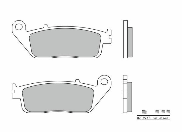 Brembo Scooter Snerited Metal спирачни накладки - 07075xs 07075xs