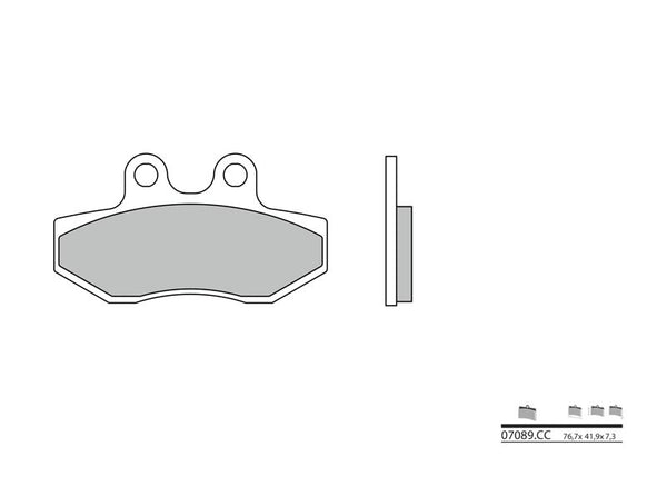 Brembo Scooter Carbon Ceramic спирачни накладки - 07089CC 07089