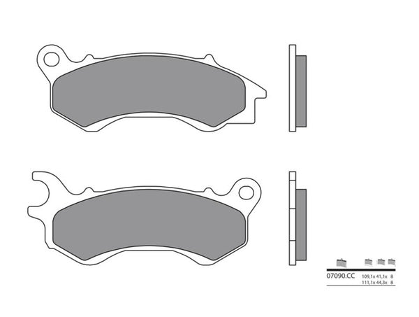 Brembo Scooter Carbon Ceramic спирачни накладки - 07090CC 07090