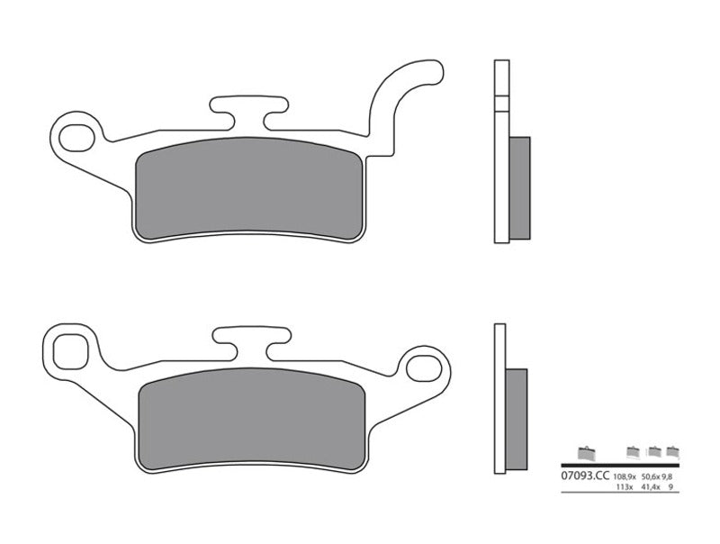 BREMBO Scooter Carbon Ceramic Brake pads - 07093CC 07093