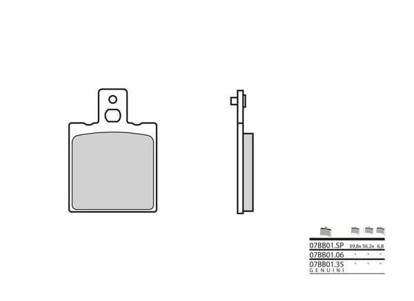 Брембо органични спирачни накладки - 07BB0106 07BB0106