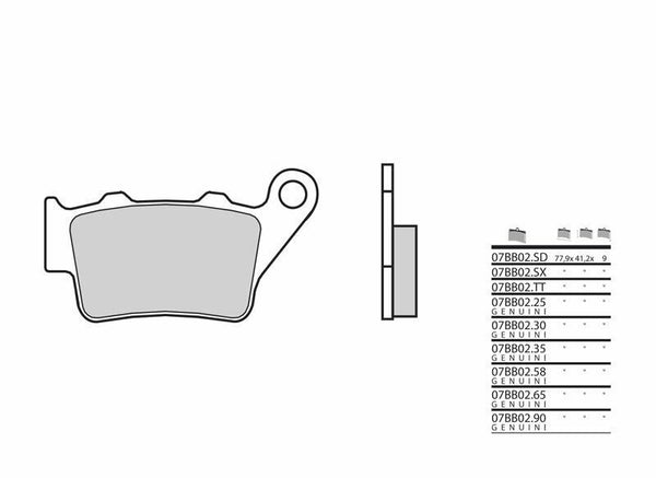 Brembo Off -Road Sintered Metal Brake накладки - 07BB02SD 07BB02SD