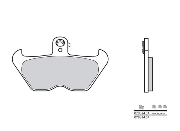 Brembo Street Sintered Metal Brake Pads - 07BB24LA 07BB24LA