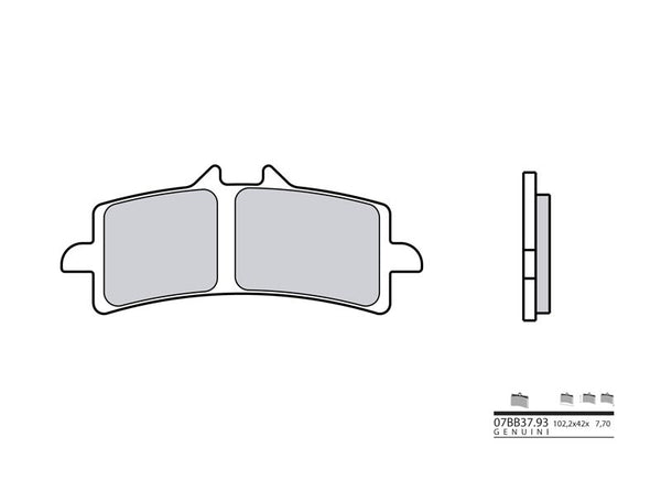 Brembo Street Snerited Metal спирачни накладки - 07BB37LA 07BB37LA
