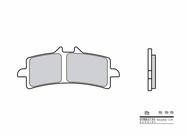 Brembo Street Snerited метални спирачни накладки - 07BB37SA 07BB37SA