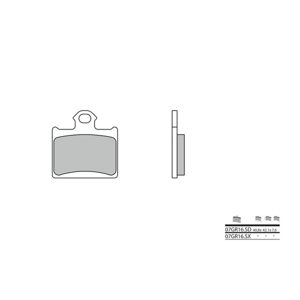 Brembo Off -Road Sintered Metal Breaks Packs - 07gr16sd 07gr16sd