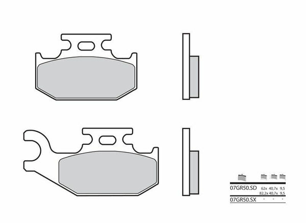Brembo Off -Road Sintered Metal Breaks Packs - 07gr50sd 07gr50sd