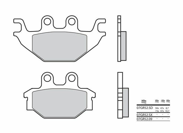 Brembo Street Carbon Ceramic спирачни накладки - 07gr5209 07gr5209