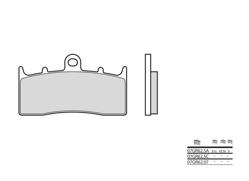 BREMBO Street Sintered Metal Brake pads - 07GR62LA 07GR62LA