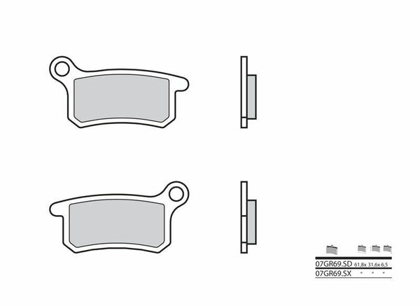 Brembo Off -Road Sintered Metal Brake накладки - 07gr69sd 07gr69sd