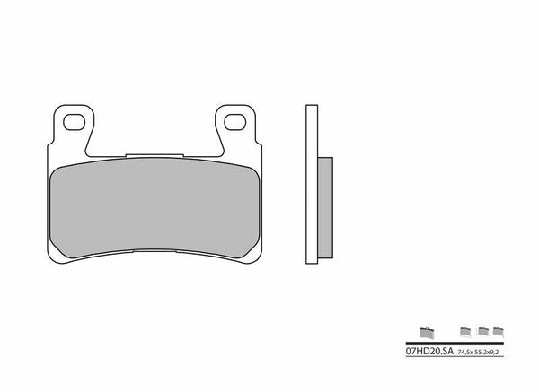 Brembo Street Snerited метални спирачни накладки - 07HD20SA 07HD20SA