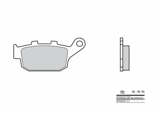 Brembo Street Snerited метални спирачни накладки - 07HO27SP 07HO27SP