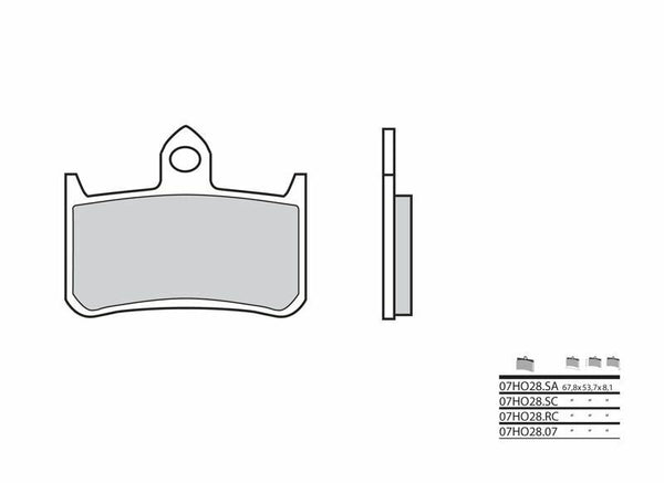 Brembo Street Snerited метални спирачни накладки - 07HO28SA 07HO28SA