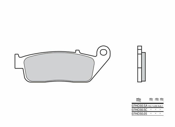 Brembo Street Carbon Ceramic спирачни накладки - 07HO3005 07HO3005
