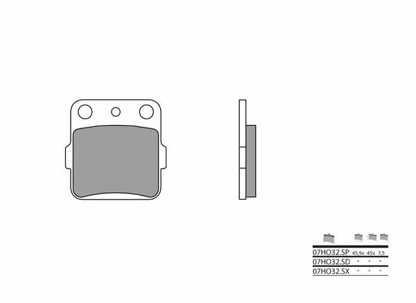Brembo Off -Road Sintered Metal Breaks Packs - 07HO32SD 07HO32SD