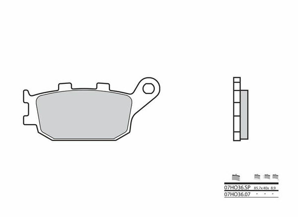 Brembo Street Snerited метални спирачни накладки - 07HO36SP 07HO36SP