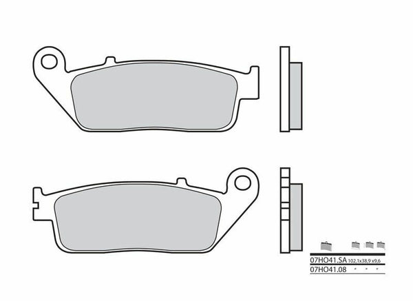 Brembo Street Snerited метални спирачни накладки - 07HO41SA 07HO41SA