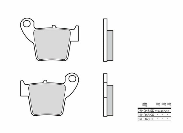 Brembo Off -Road Sintered Metal Breaks Packs - 07HO48SD 07HO48SD