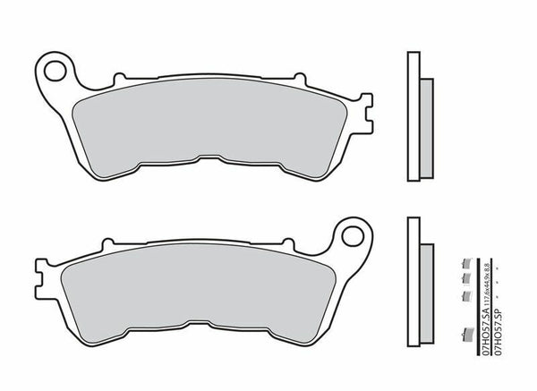 Brembo Street Snerited метални спирачни накладки - 07HO57SA 07HO57SA